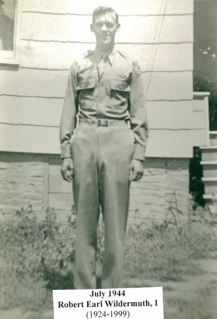 Robert Earl Wildermuth, Army uniform, July 1944