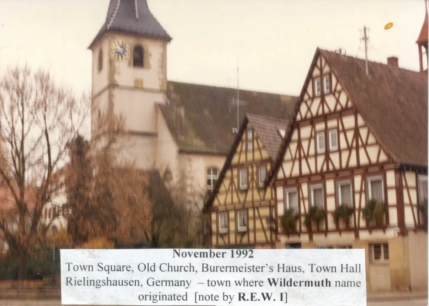 Town square — Old Church and civic buildings — Nov 1992