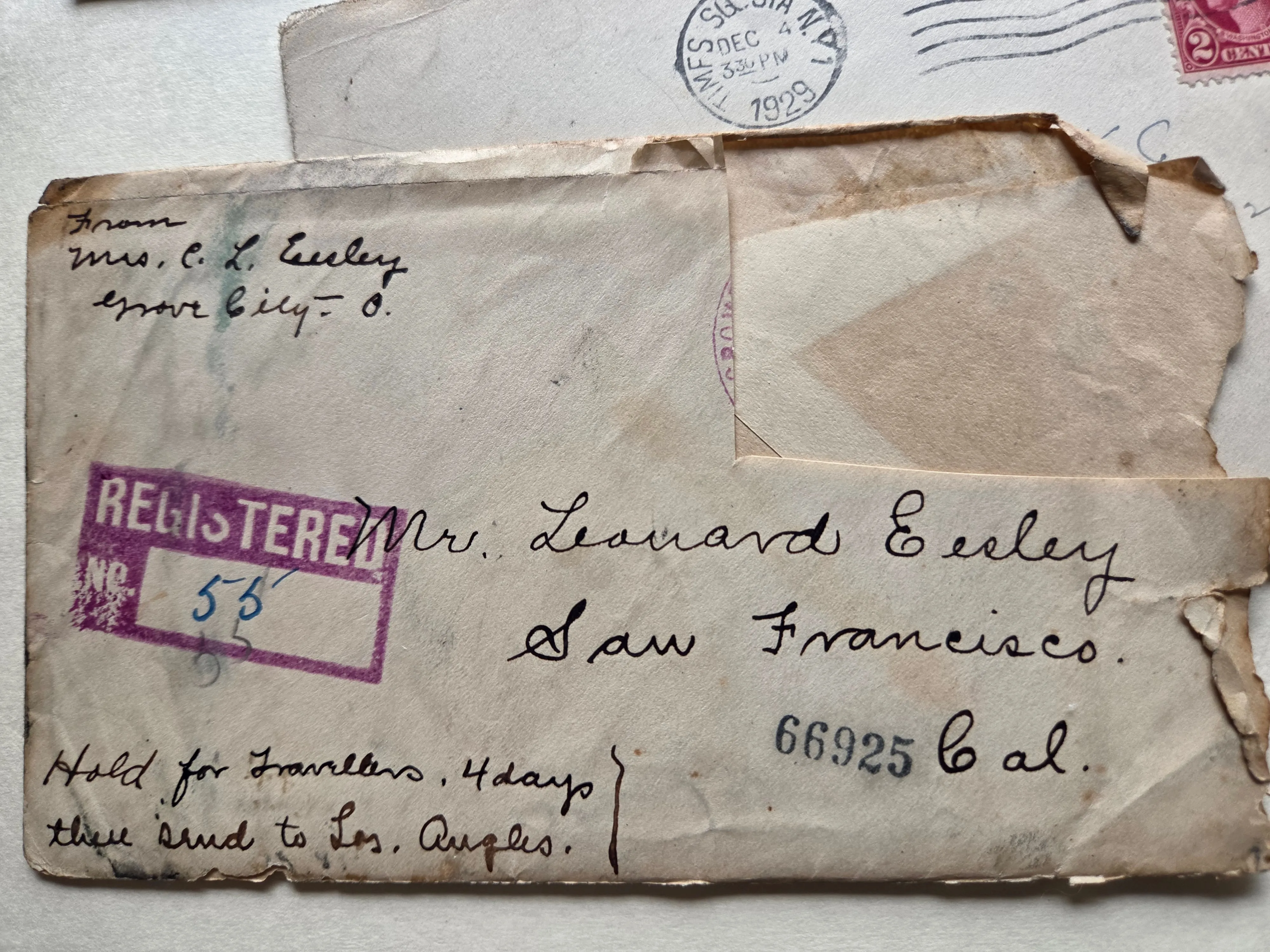 Letter from Lillie Dale to her son Len, 3 September 1922 — 'Wilbur's leg is that it isn't you' — scan 1