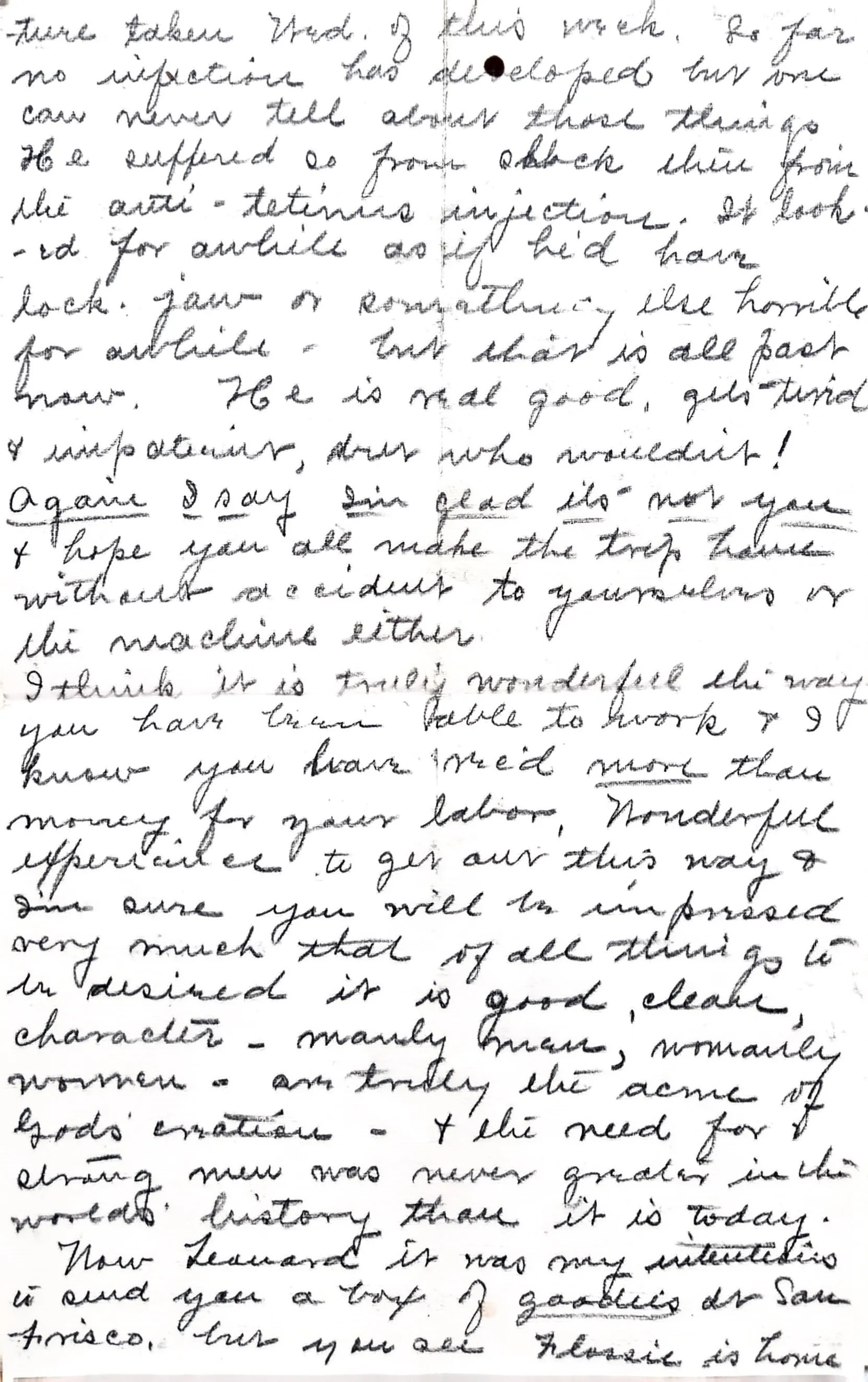 Letter from Lillie Dale to her son Len, 3 September 1922 — 'Wilbur's leg is that it isn't you' — scan 3