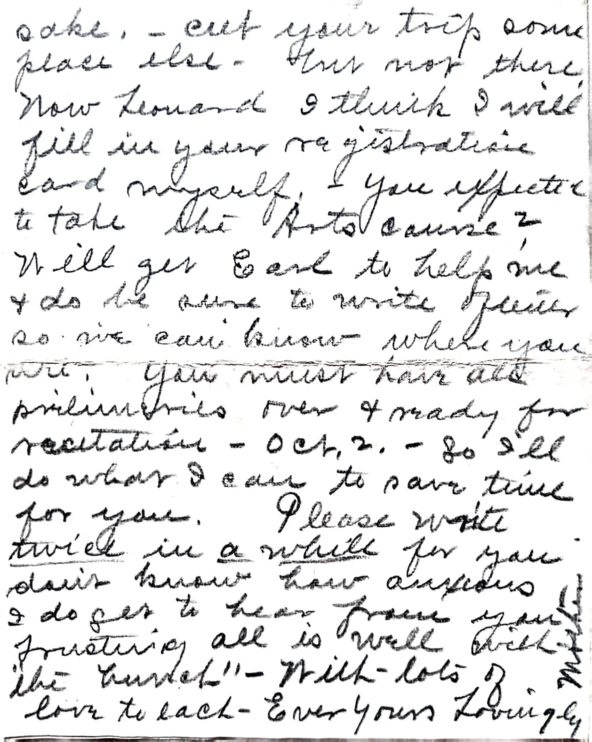 Letter from Lillie Dale to her son Len, 3 September 1922 — 'Wilbur's leg is that it isn't you' — scan 7