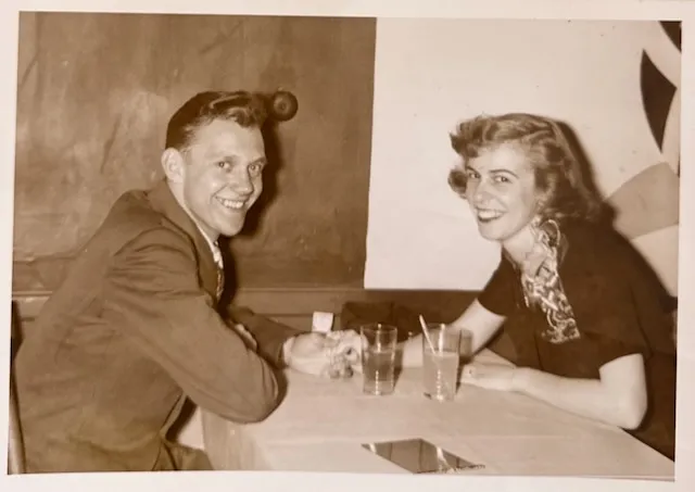Robert Earl and Dorothy Davis at a club during their courtship in the 1940s.