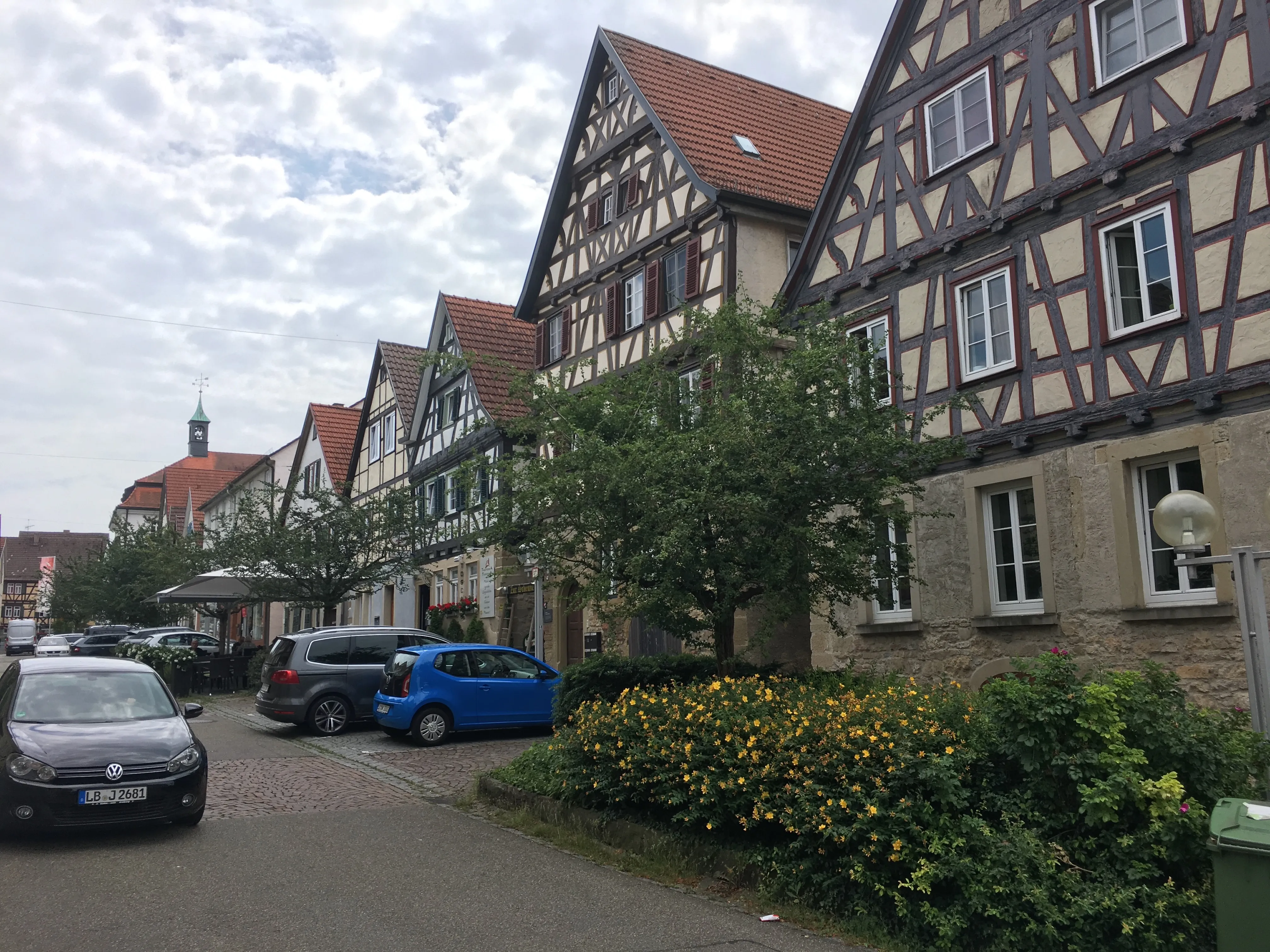 Additional Marbach street views Chuck made on the same trip — context shots of the old town around Wildermuthstraße.