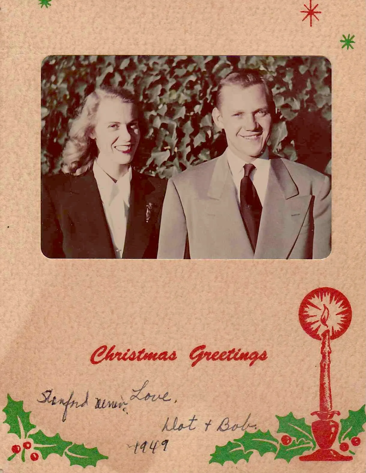 Dot + Bob — Christmas Card, 1949