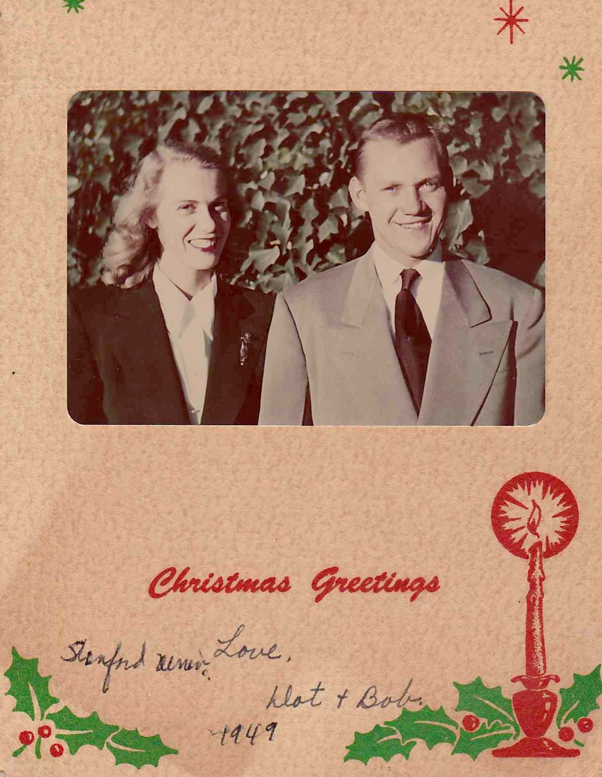 Dot + Bob — Christmas Card, 1949