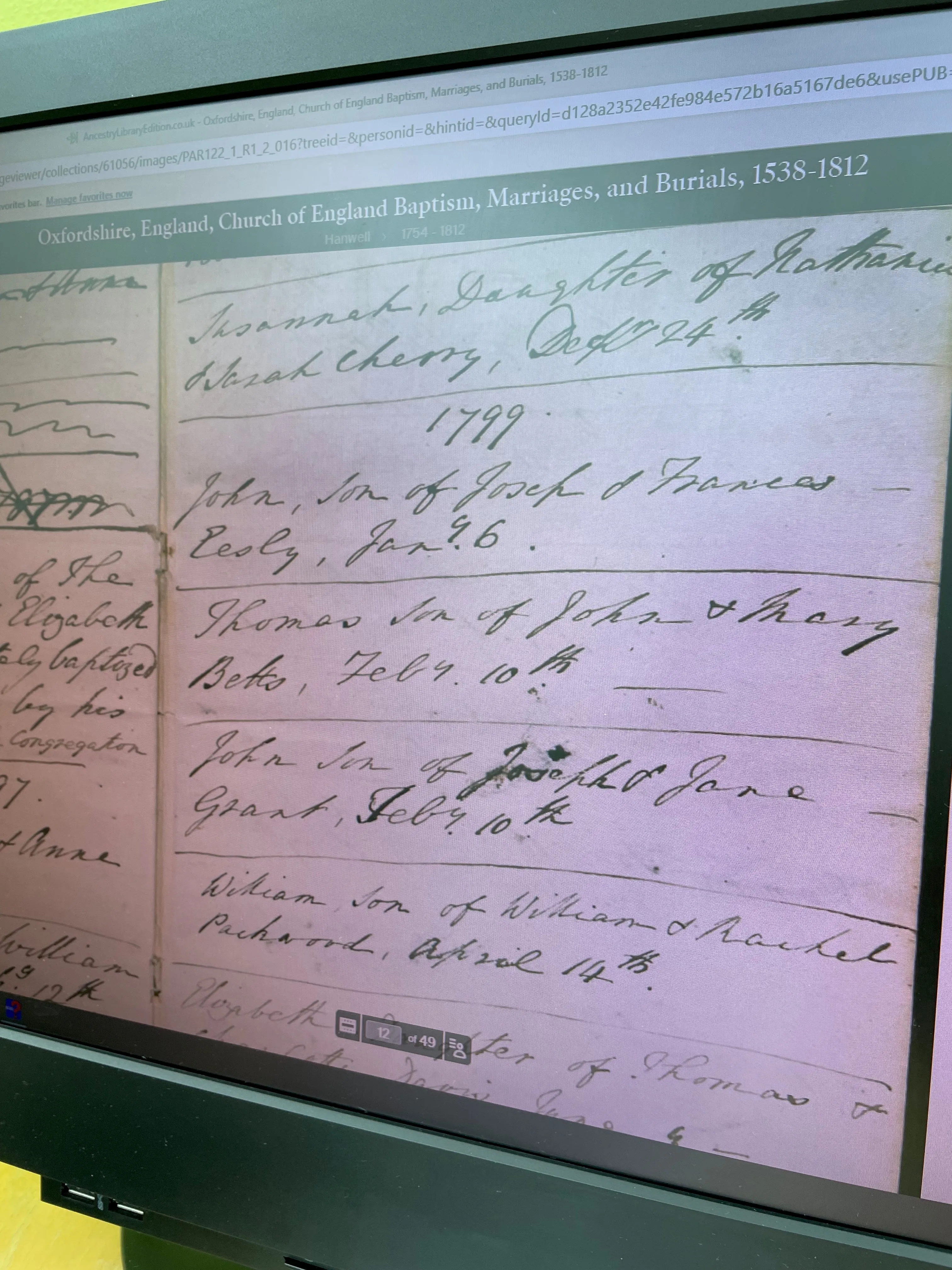 Eesley Line Research Notes — Oxford Public Library — scan 1