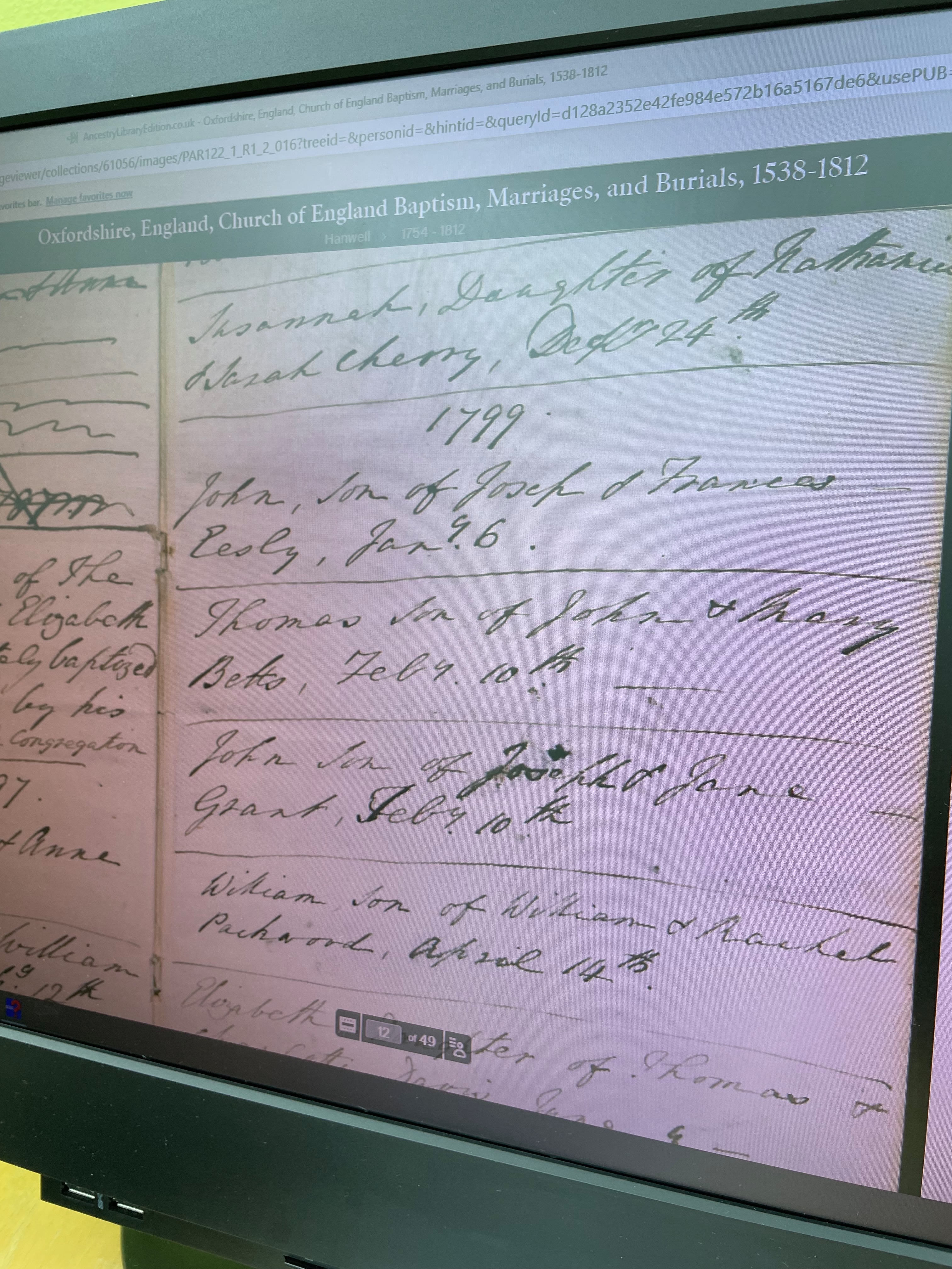 Eesley Line Research Notes — Oxford Public Library — scan 1