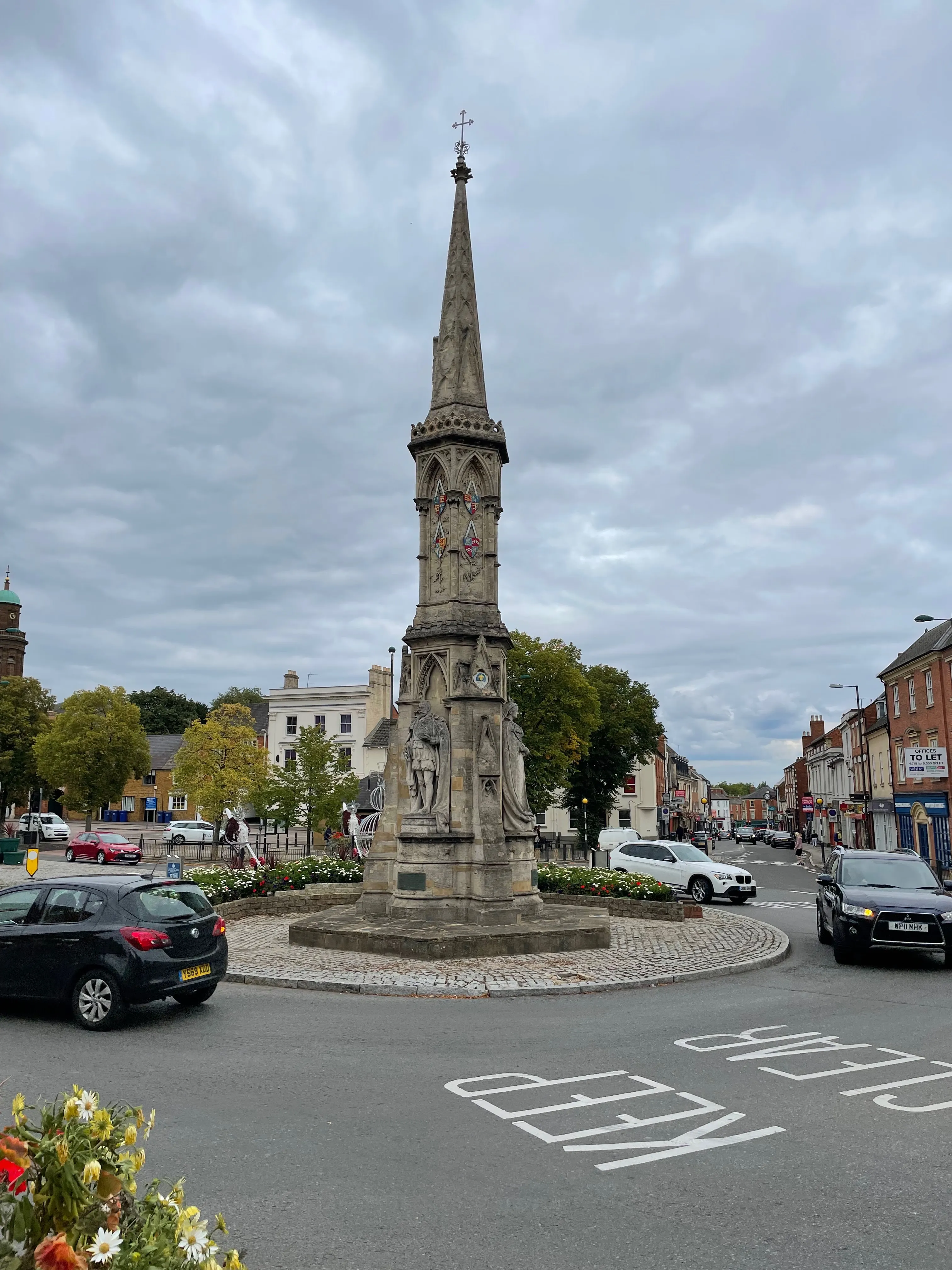 Chuck and Lijie at Banbury on the same England research trip that produced the [Oxford library line back to Joseph Eesley](/docs/eesley-line-research-notes/) and the [Old Stratford Rother Street](/places/old-stratford-rother-street/) photograph. Banbury was the family's nearest market town to the Hanwell parish where Joseph Eesley and Frances Ayris had founded the documented line two centuries earlier.