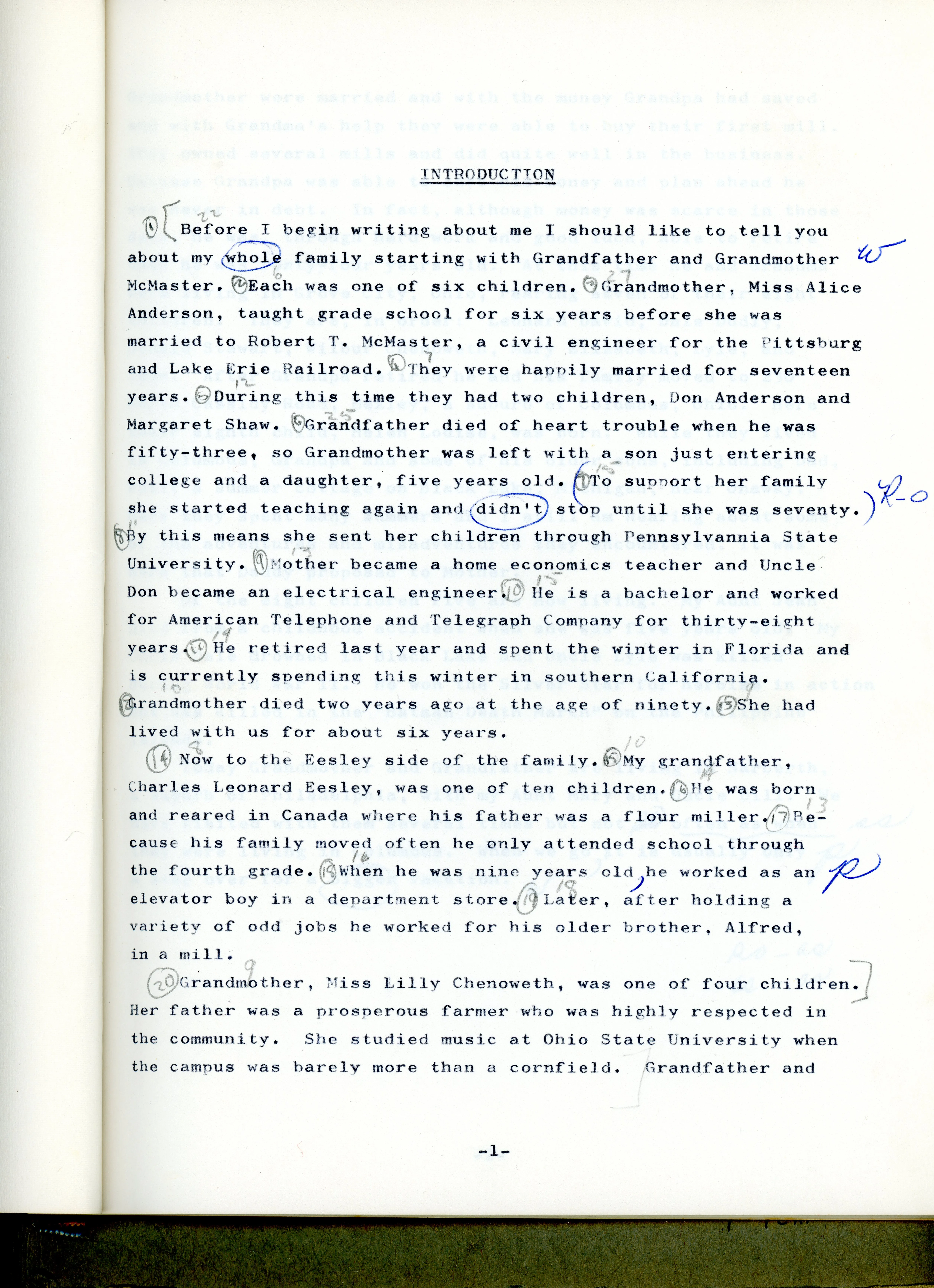 My Mother's Favorite Son — Charles Eesley's 12th-Grade Autobiography (c. 1964–1965) — scan 9