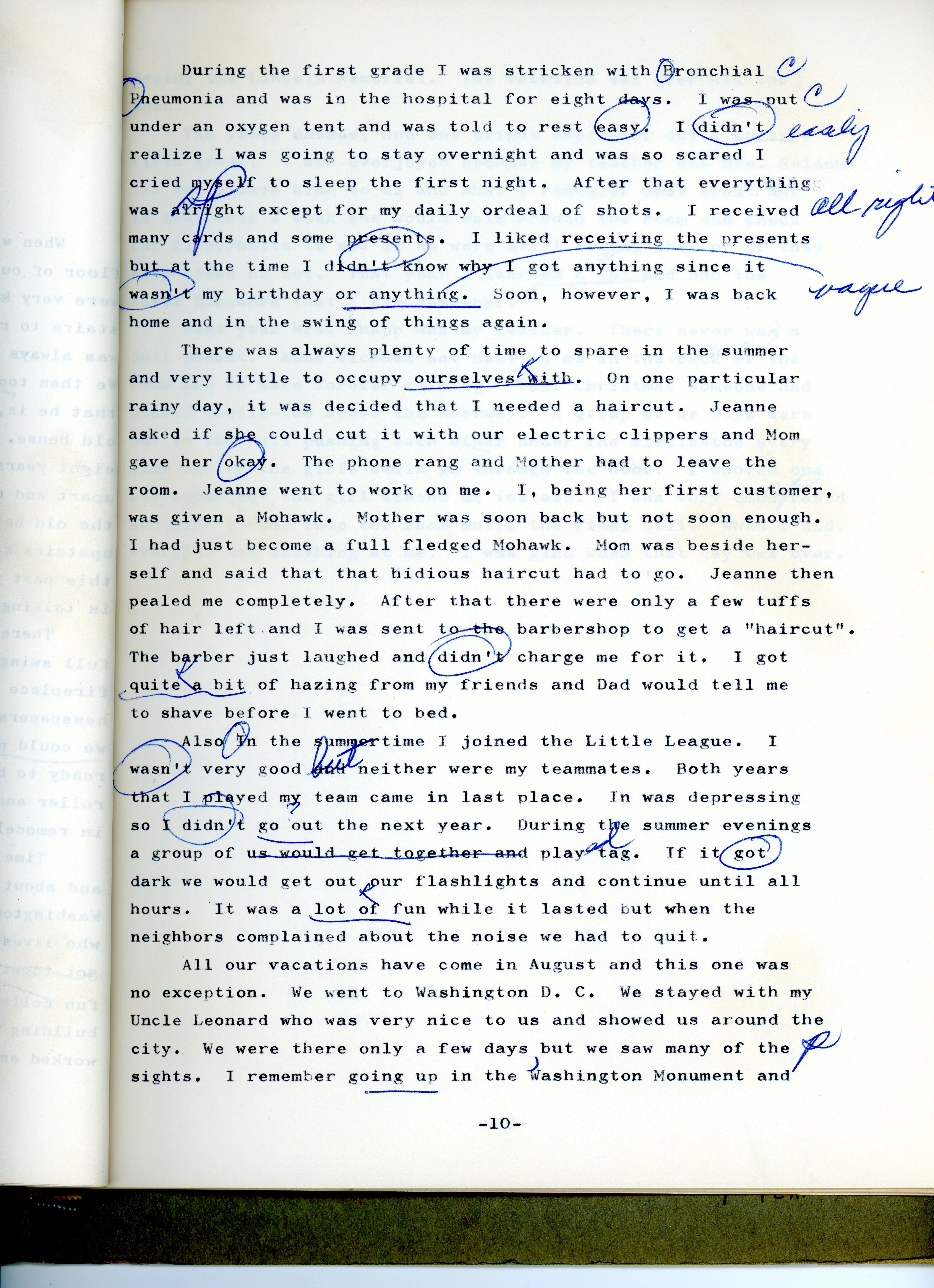 My Mother's Favorite Son — Charles Eesley's 12th-Grade Autobiography (c. 1964–1965) — scan 15