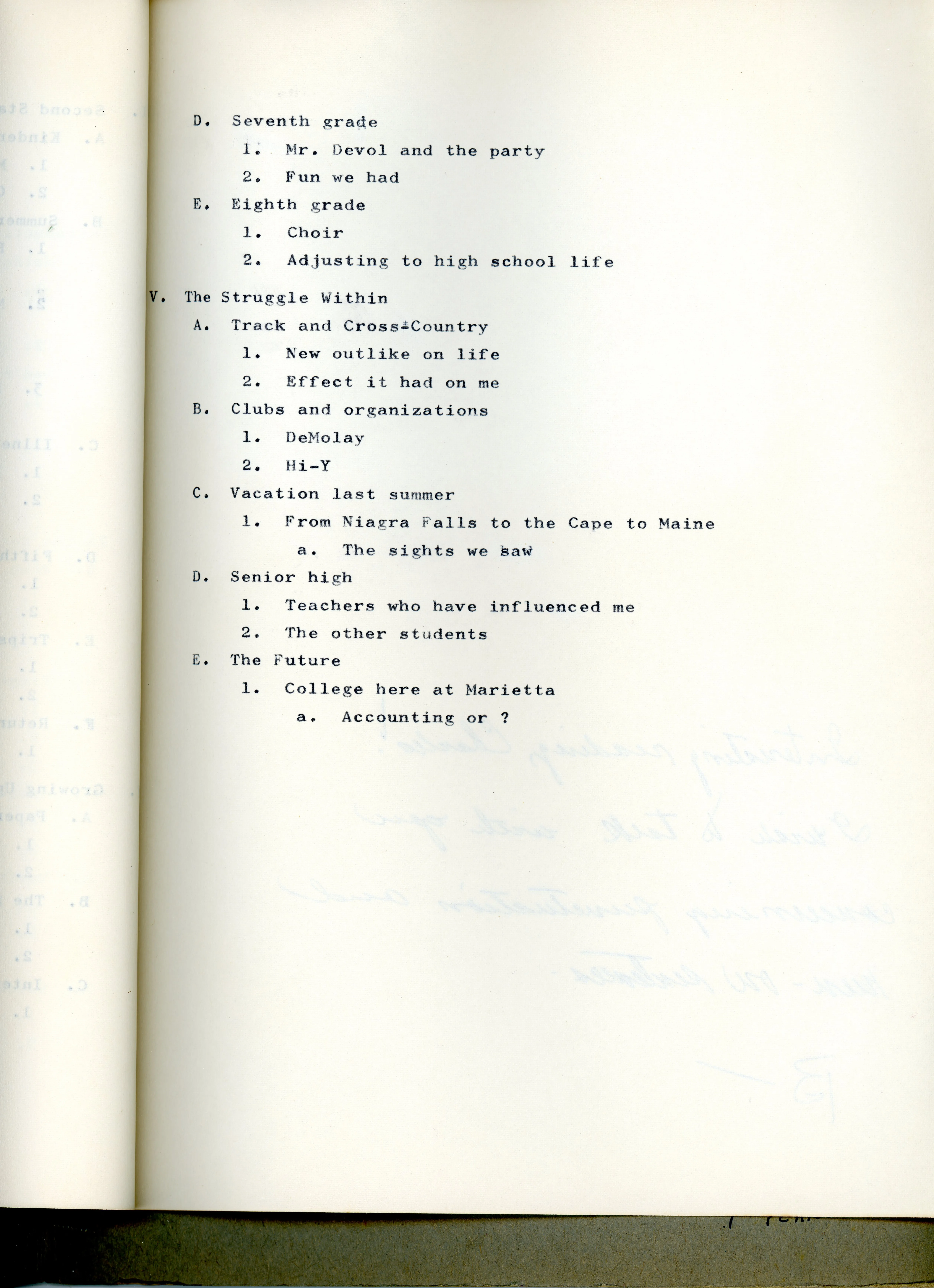 My Mother's Favorite Son — Charles Eesley's 12th-Grade Autobiography (c. 1964–1965) — scan 8