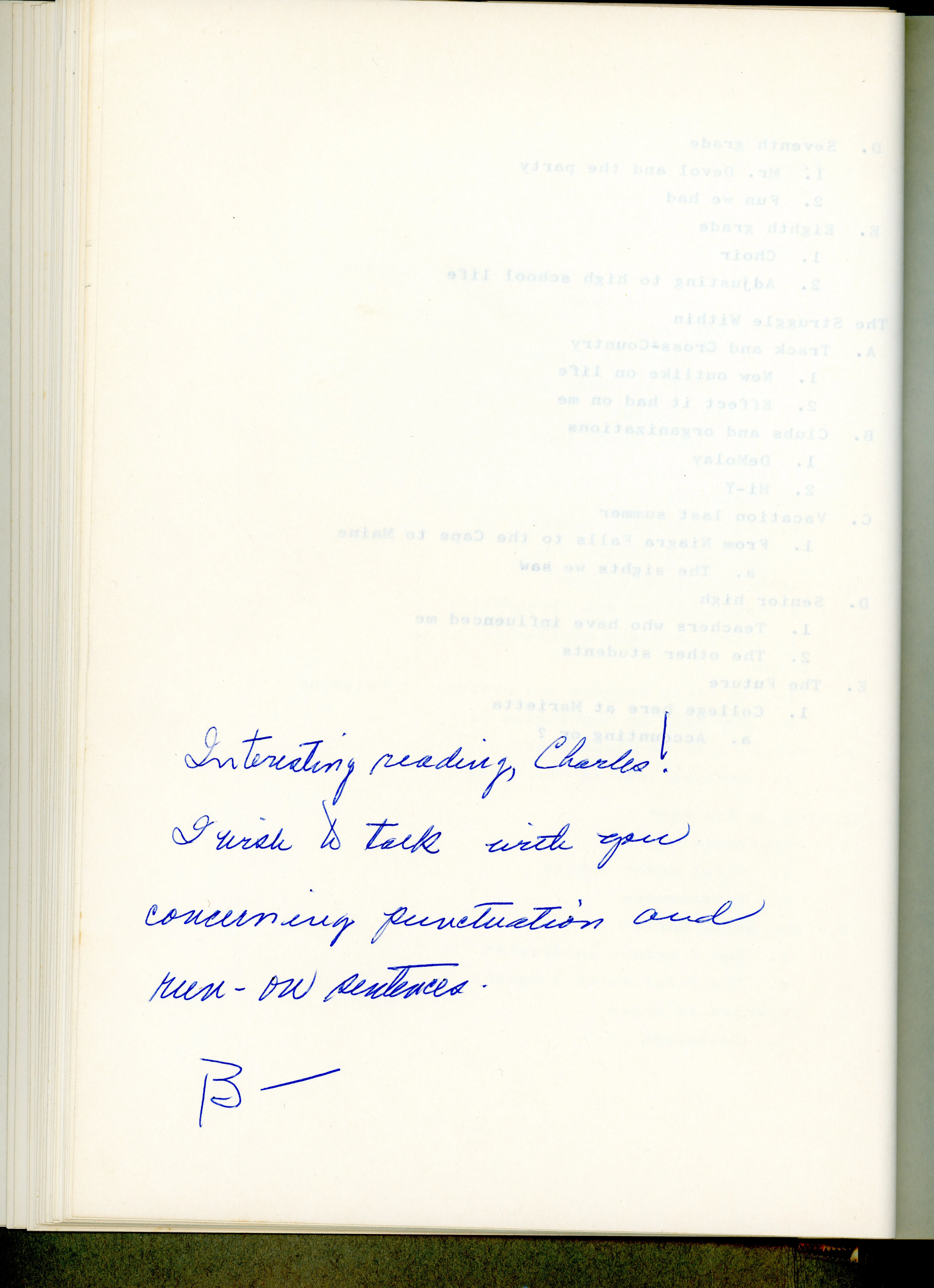 My Mother's Favorite Son — Charles Eesley's 12th-Grade Autobiography (c. 1964–1965) — scan 22