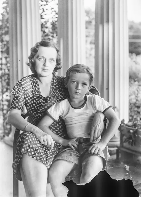 Big Helen Eesley with her son Tommy — September 1938