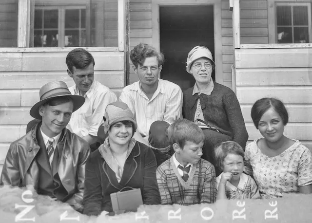Second frame at the Black Lake cottage — with Will, Don, and Dale, c. 1928