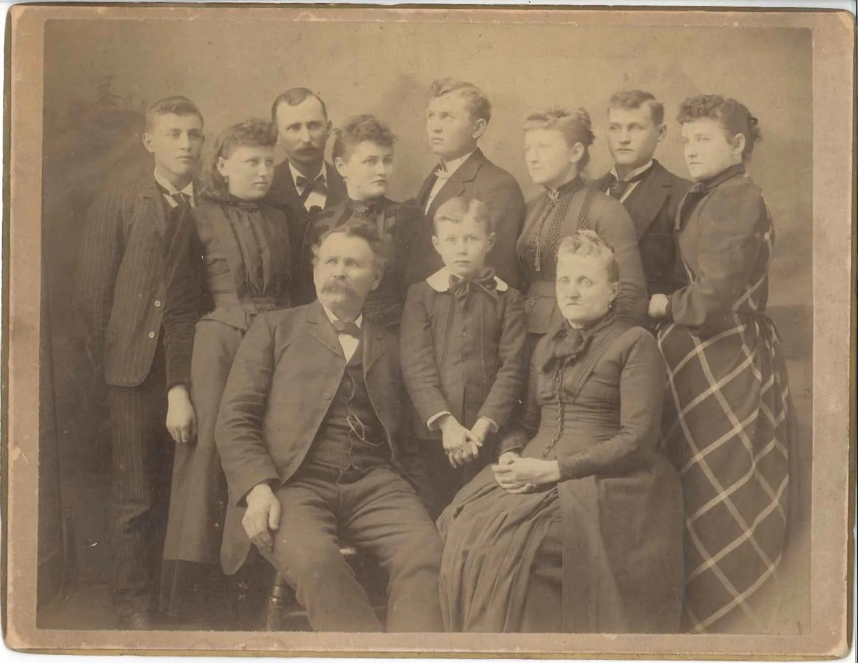 Jacob and Elizabeth Wildermuth Family Group Portrait — c. 1885–1895