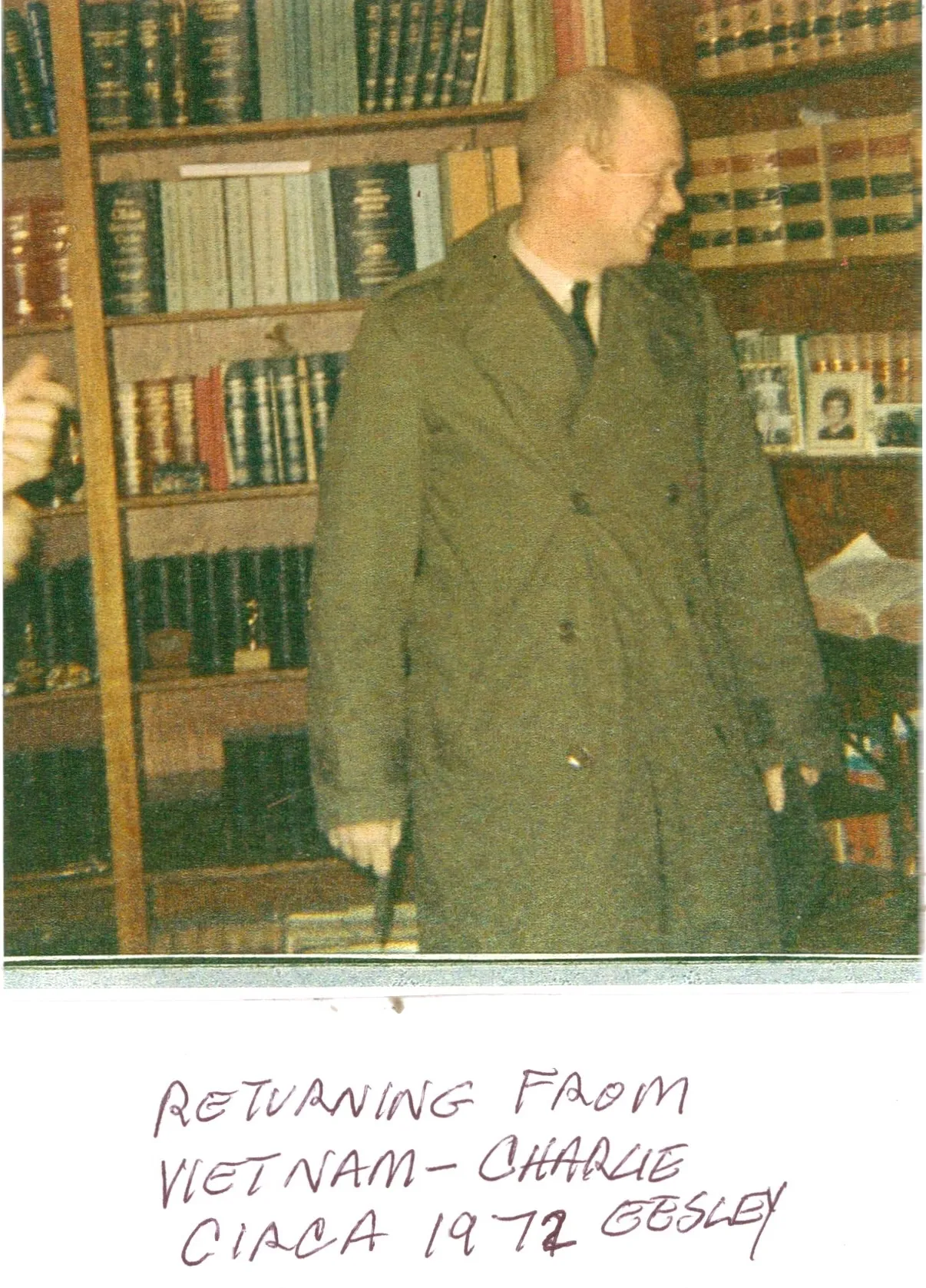 Charlie returning from Vietnam, c. 1971