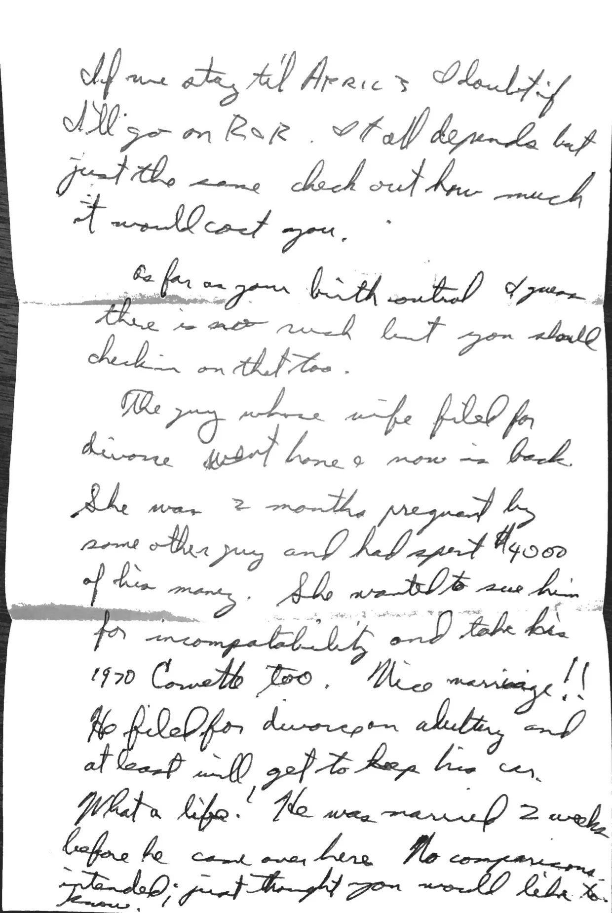 Letter to Terrie, 4 February 1971 — 'Don't be surprised when you hear about Laos being invaded' — scan 2