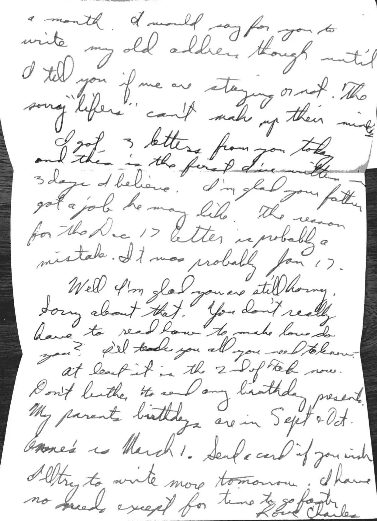 Letter to Terrie, 2 February 1971 — 'a last ditch effort to win the war' — scan 2