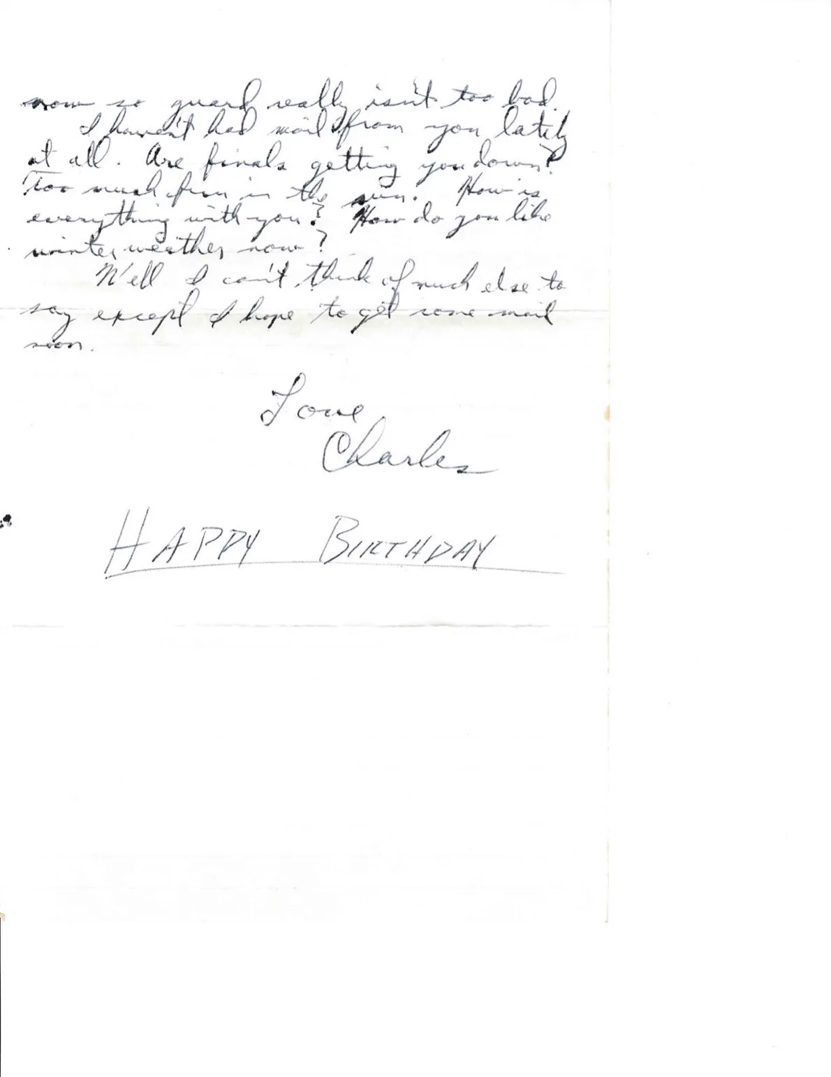 Letter to Terrie, 9 January 1971 — a birthday letter from the general's beach house — scan 2