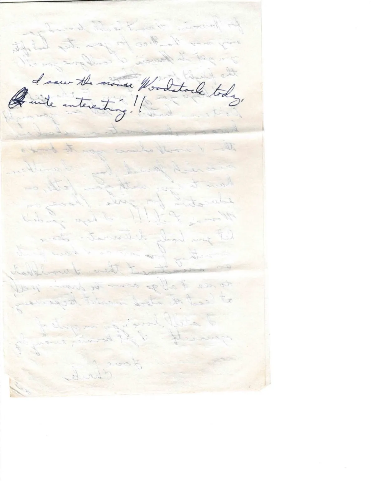 Letter to Terrie, October 1970 — 'I will vote for the immediate pull-out candidates' — scan 1
