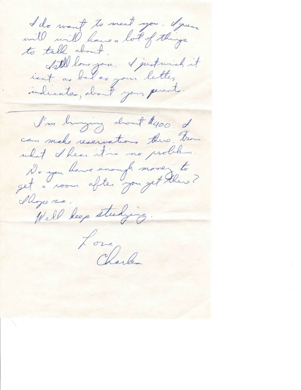 Letter to Terrie, 31 March 1971 — Hawaii R&R planning, two months out — scan 3
