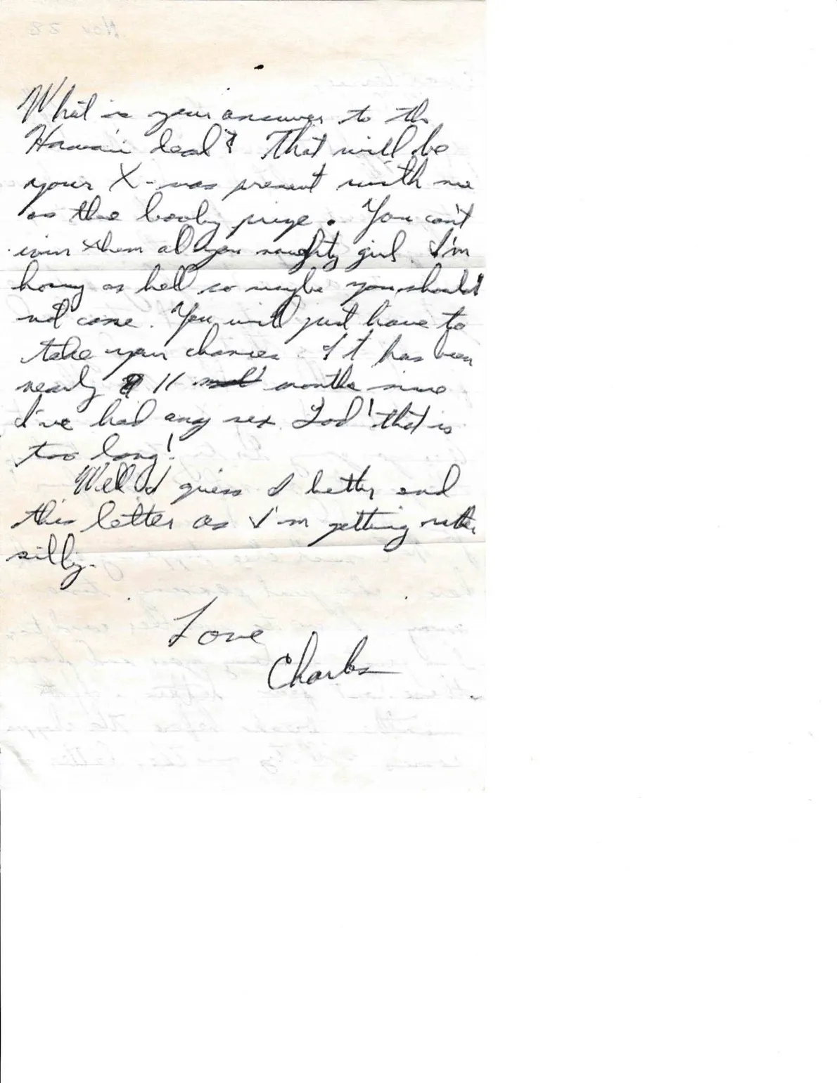 Letter to Terrie, 28 November 1970 — the misty rain, the families maybe meeting at Christmas, and 'what is your answer to the Hawaii deal?' — scan 2