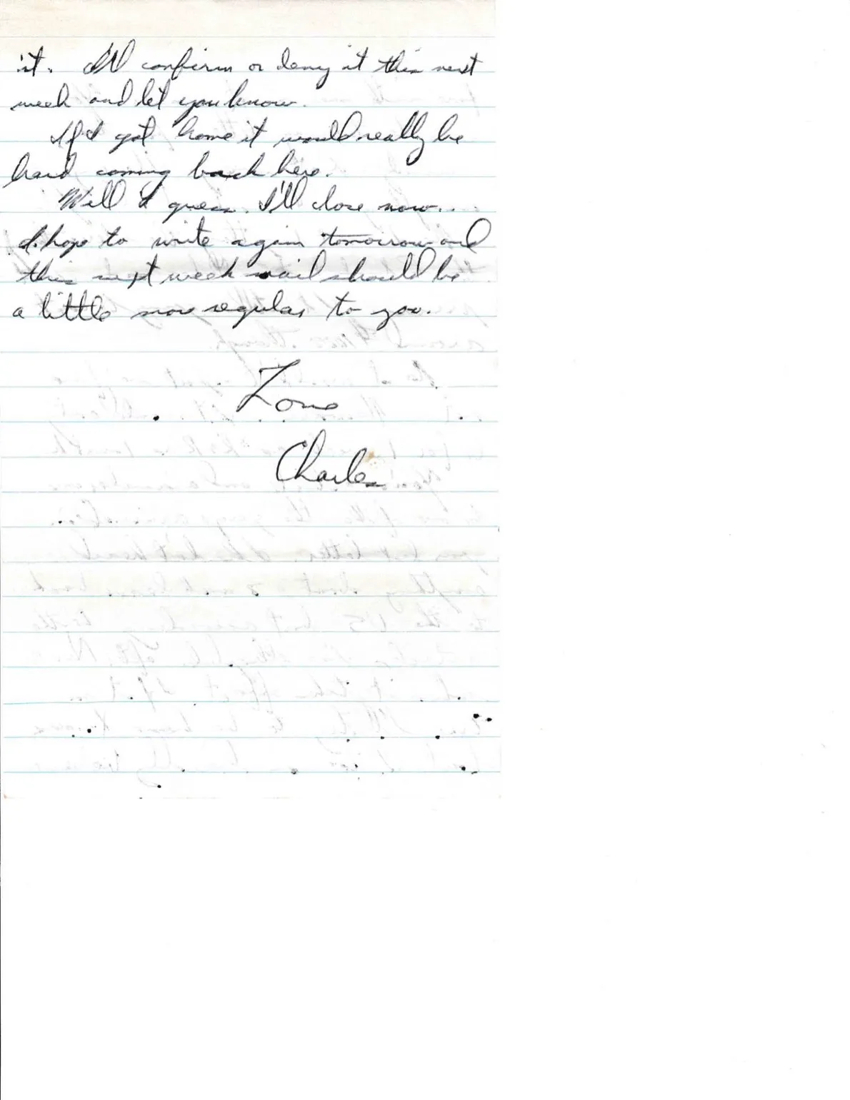 Letter to Terrie, c. late October 1970 — Hawaii, the November leave, and 'move in with me' — scan 3