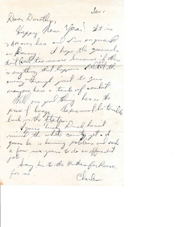 Letter to Dorothy Hauser, 1 January 1971 — 'Say hi to the Mothers for Peace for me' — scan 1