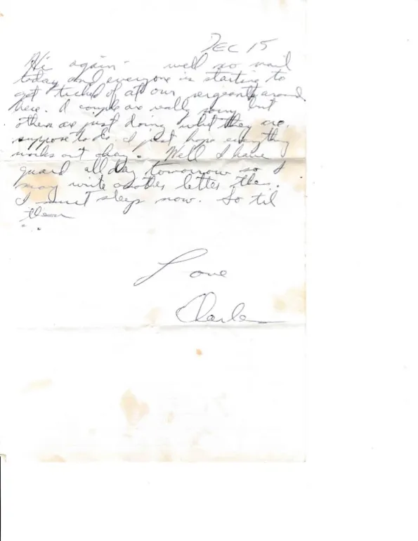 Letter to Terrie, 14 December 1970 — the $3.30-per-minute phone call and the Christmas-present joke — scan 2