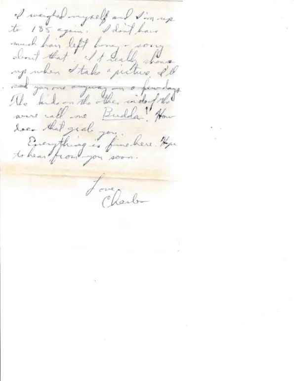Letter to Terrie, 22 December 1970 — a bad outlook for the drop, and 'Budda' — scan 2