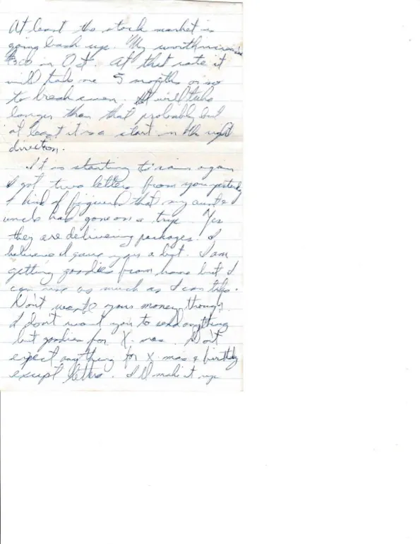 Letter to Terrie, 20 October 1970 — the apartment question, and 'you still get the most letters' — scan 2