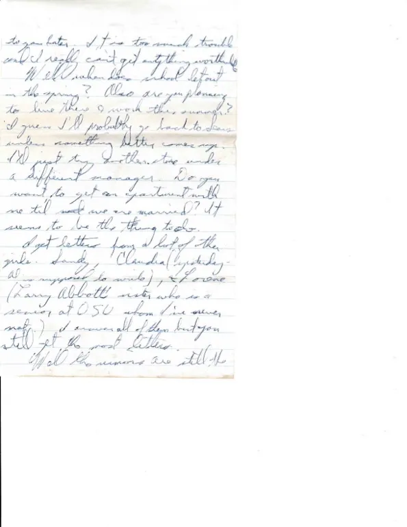 Letter to Terrie, 20 October 1970 — the apartment question, and 'you still get the most letters' — scan 3