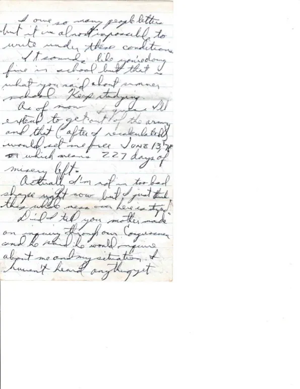 Letter to Terrie, 28 October 1970 — one year in the Army, and 'I do think I came back out too soon' — scan 2