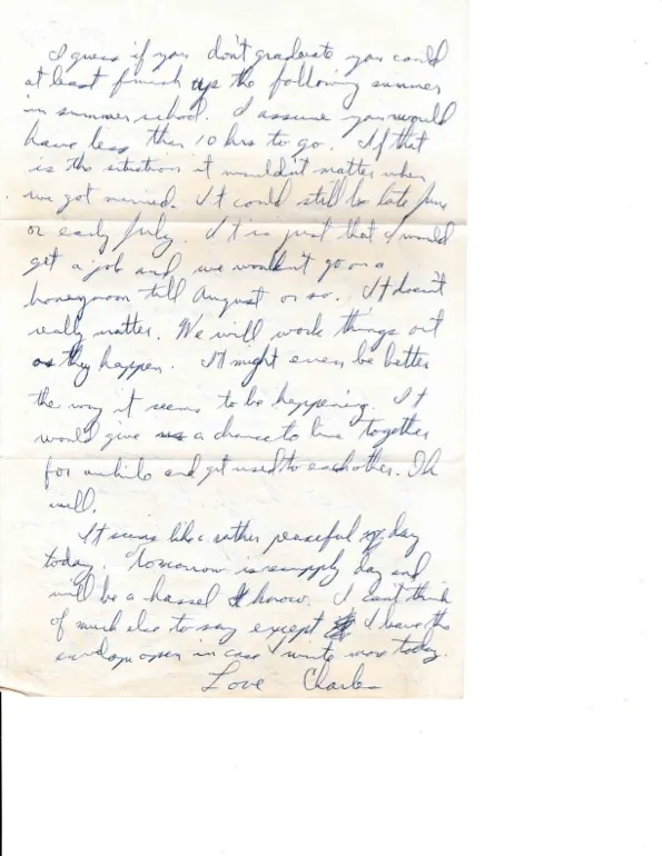 Letter to Terrie, 29 August 1970 — 109 days in, and 'we will work things out as they happen' — scan 2