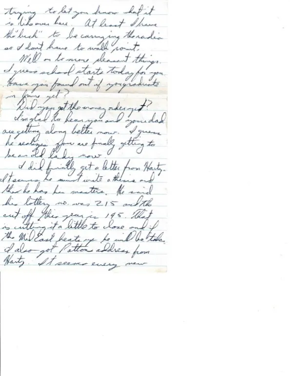 Letter to Terrie, 14 September 1970 — the 50-day streak of no contact broken, and 'a terrible, cruel business' — scan 2