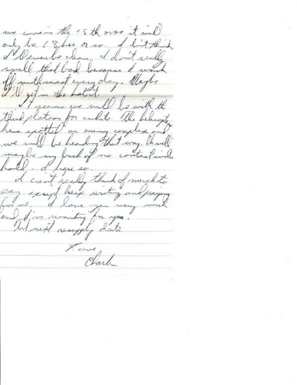 Letter to Terrie, 1 July 1970 — 'the month is over with, I have survived,' 50 days in — scan 3