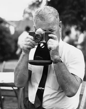 Don Eesley with his camera, c. 1960s
