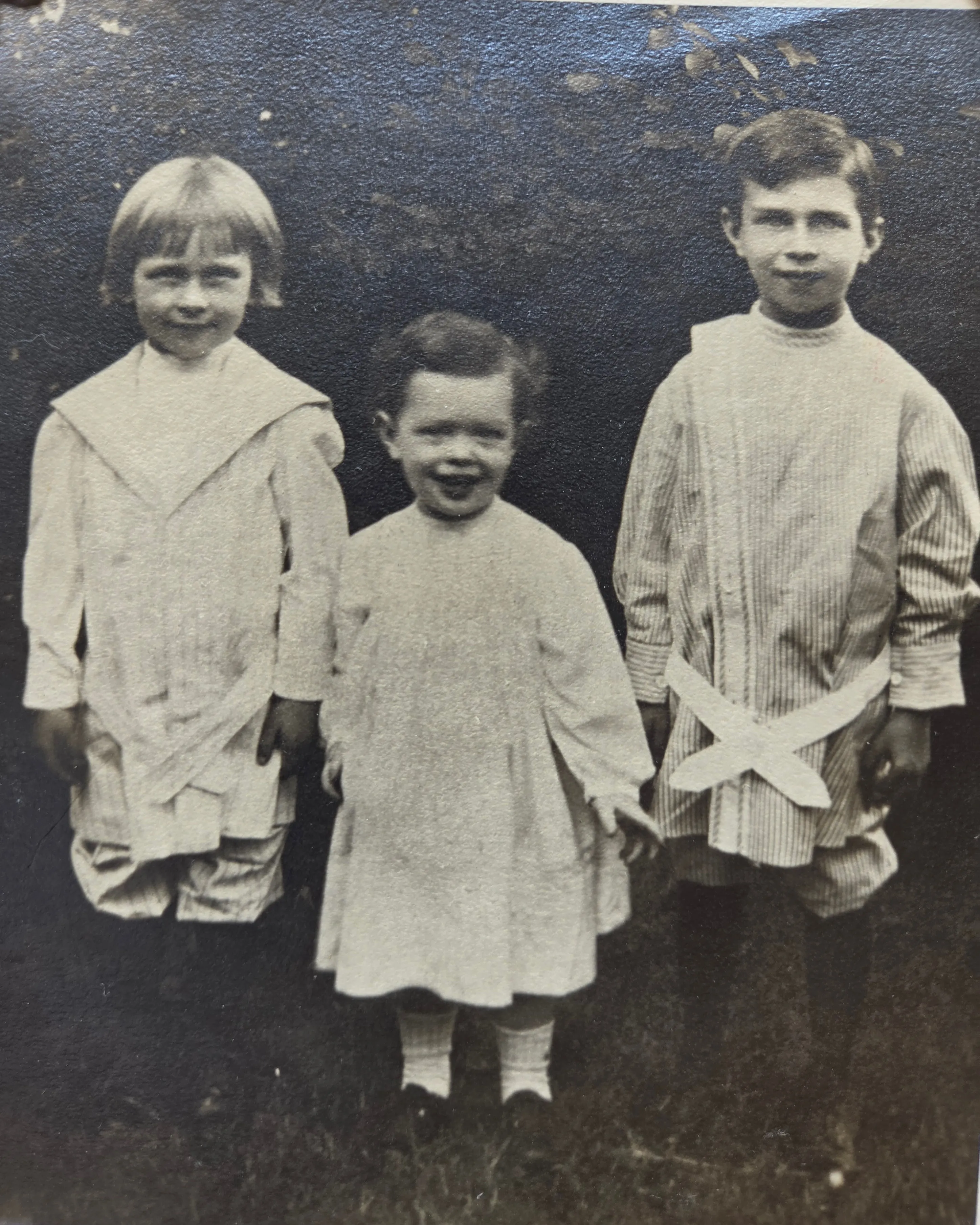 Three Eesley brothers c. 1912 — Don, Will, and Len