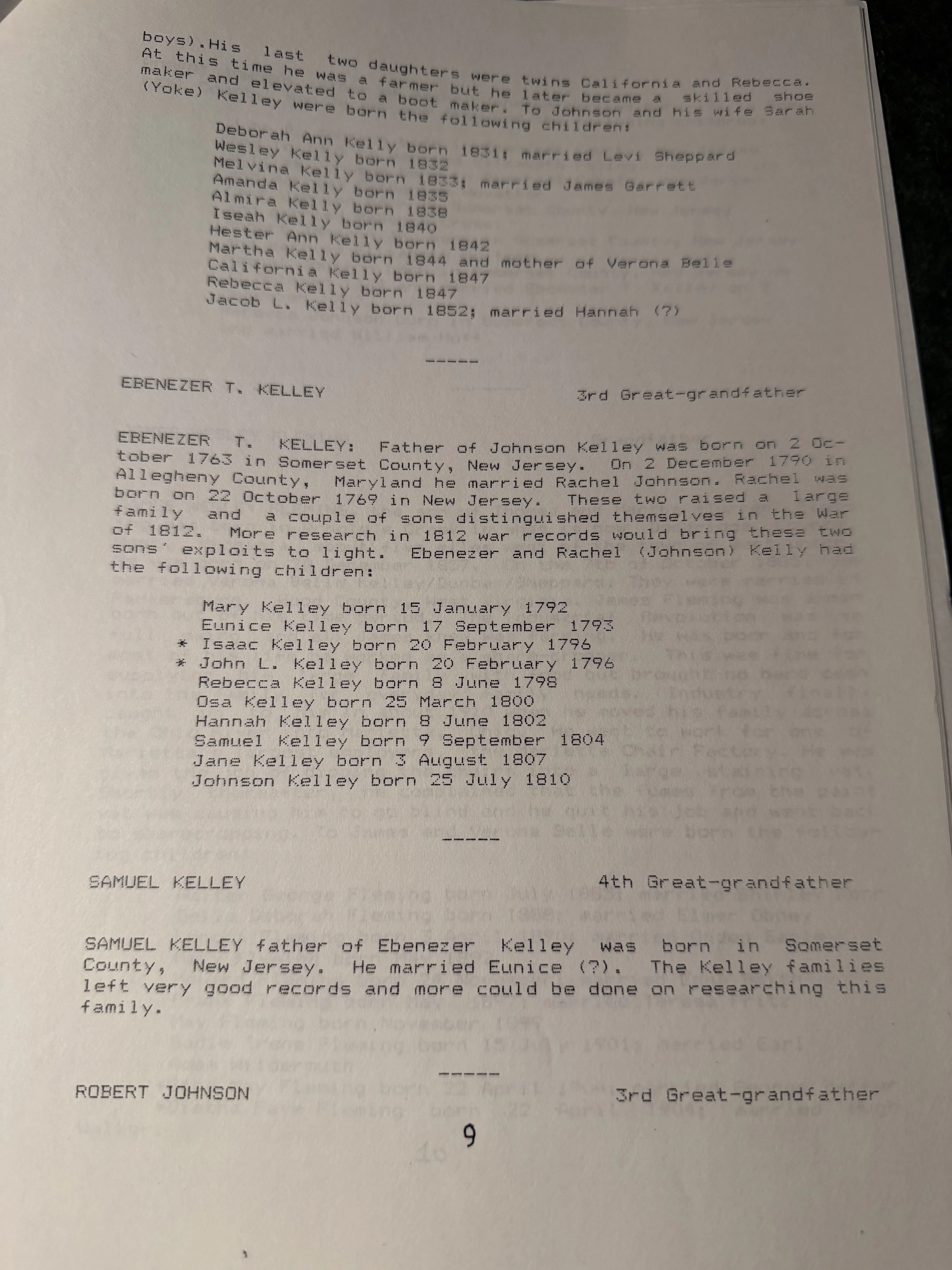 John Fleming Family Legacy — Robert Earl Wildermuth's Fleming narrative (c. 1998) — scan 8