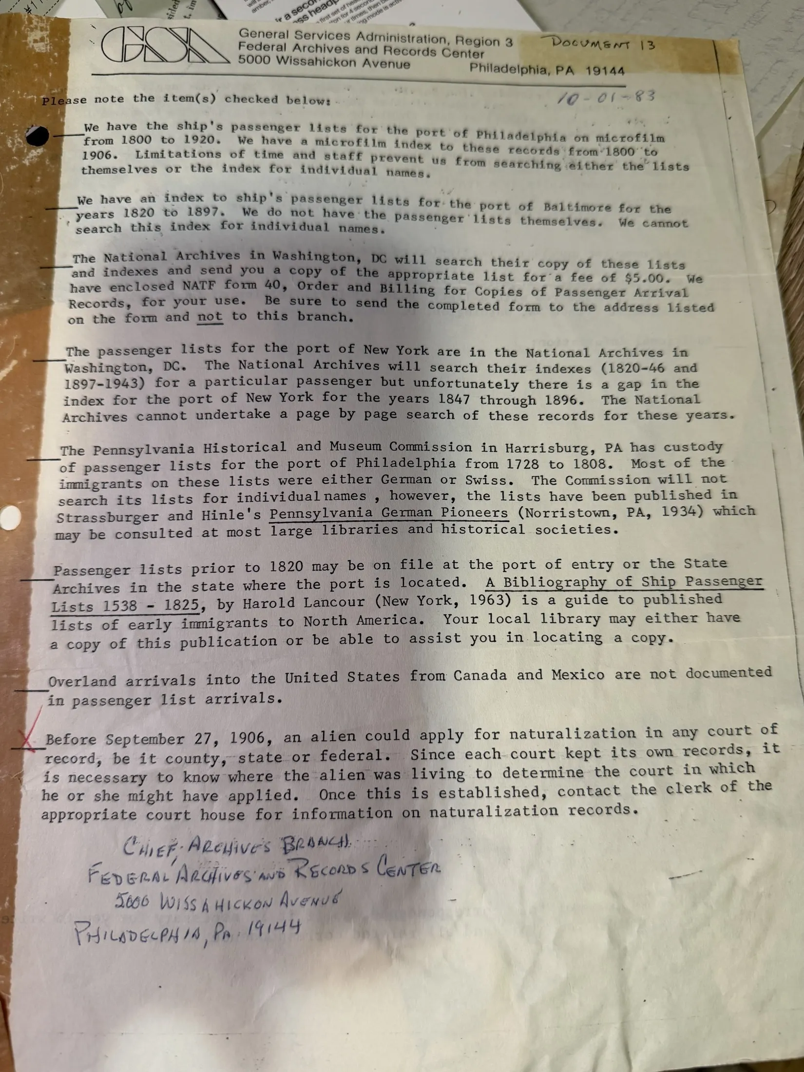 The search for the crossing — four offices in eight weeks, 1983