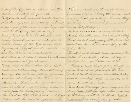 Letter from Rev. Abraham Anderson to his daughter Margaret Anderson, 21 May 1894 — scan 2
