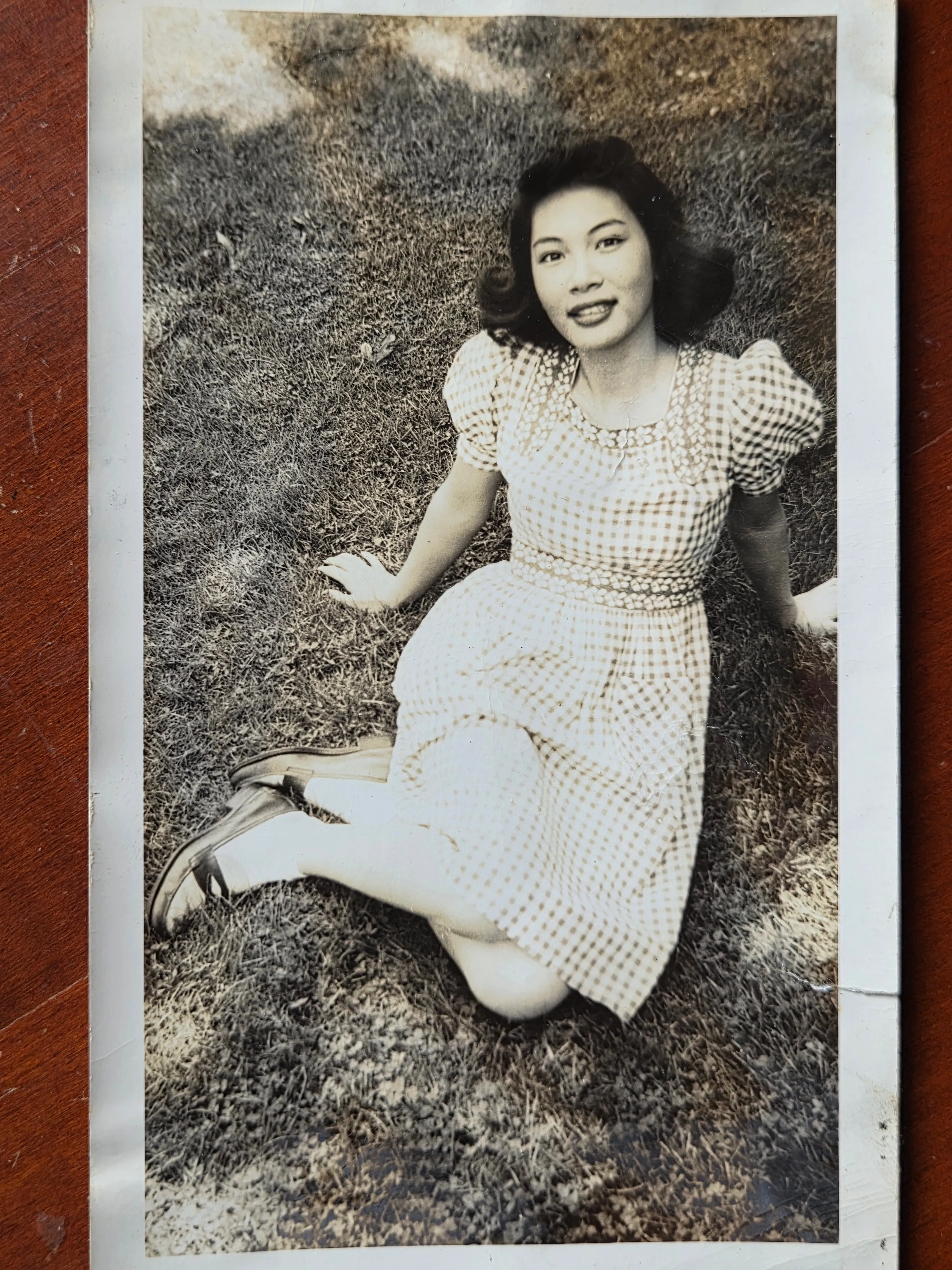 Stella as a young woman, c. 1942 — almost certainly during her first year or two with the Eesleys in Bexley. From Roberta Burnes Walker's Eesley family album.